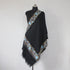 Kashmiri Embroidered Scarf, Fine Merino Wool Stole, Fine Wool Scarf, Embroidered Wraps, Kashmiri Stole, Black Stole, BATIN® BATIN