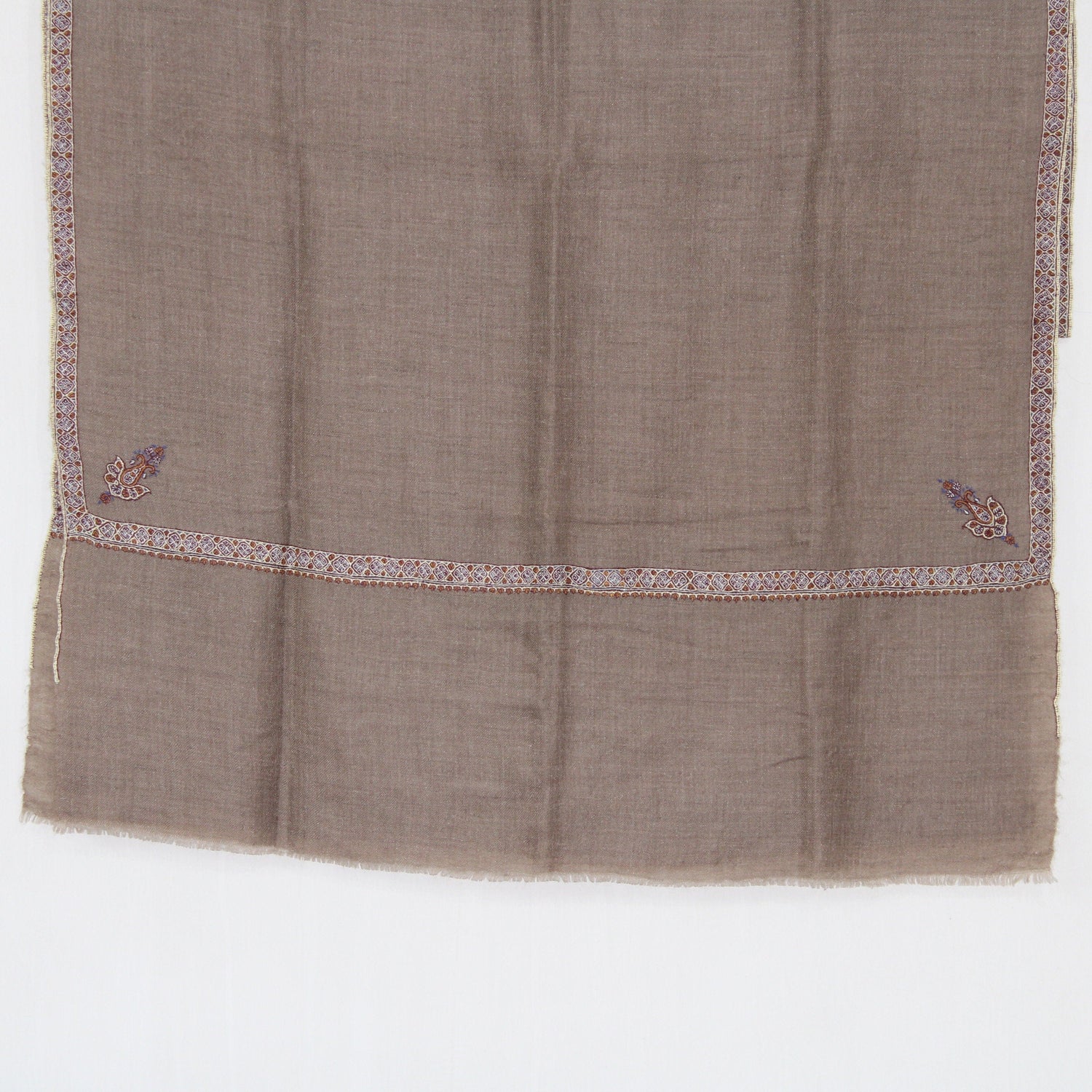 Hand Woven Pashmina Scarf: Sozni Hand Embroidery, Kashmir Stole - BATIN