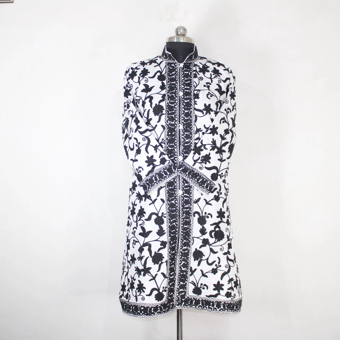 Bohemian Silk Jacket: Kashmiri Embroidered Coat for Women BATIN