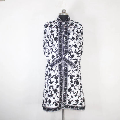 Bohemian Silk Jacket: Kashmiri Embroidered Coat for Women BATIN
