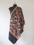 Kashmiri Wool Stole: Floral Aari Embroidery, Indian Shawl Wrap - BATIN