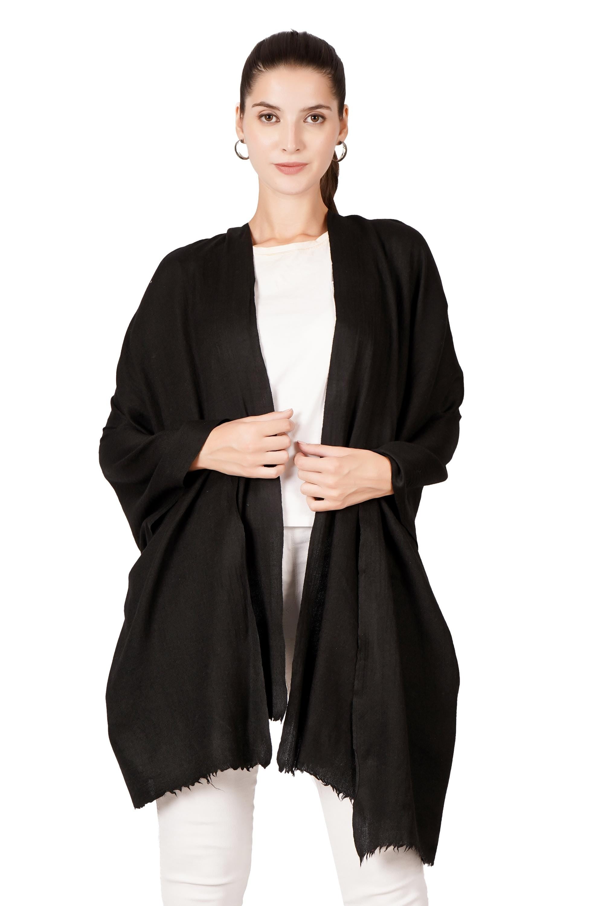 Handwoven Solid Pure Pashmina Shawl / Scarf - BATIN