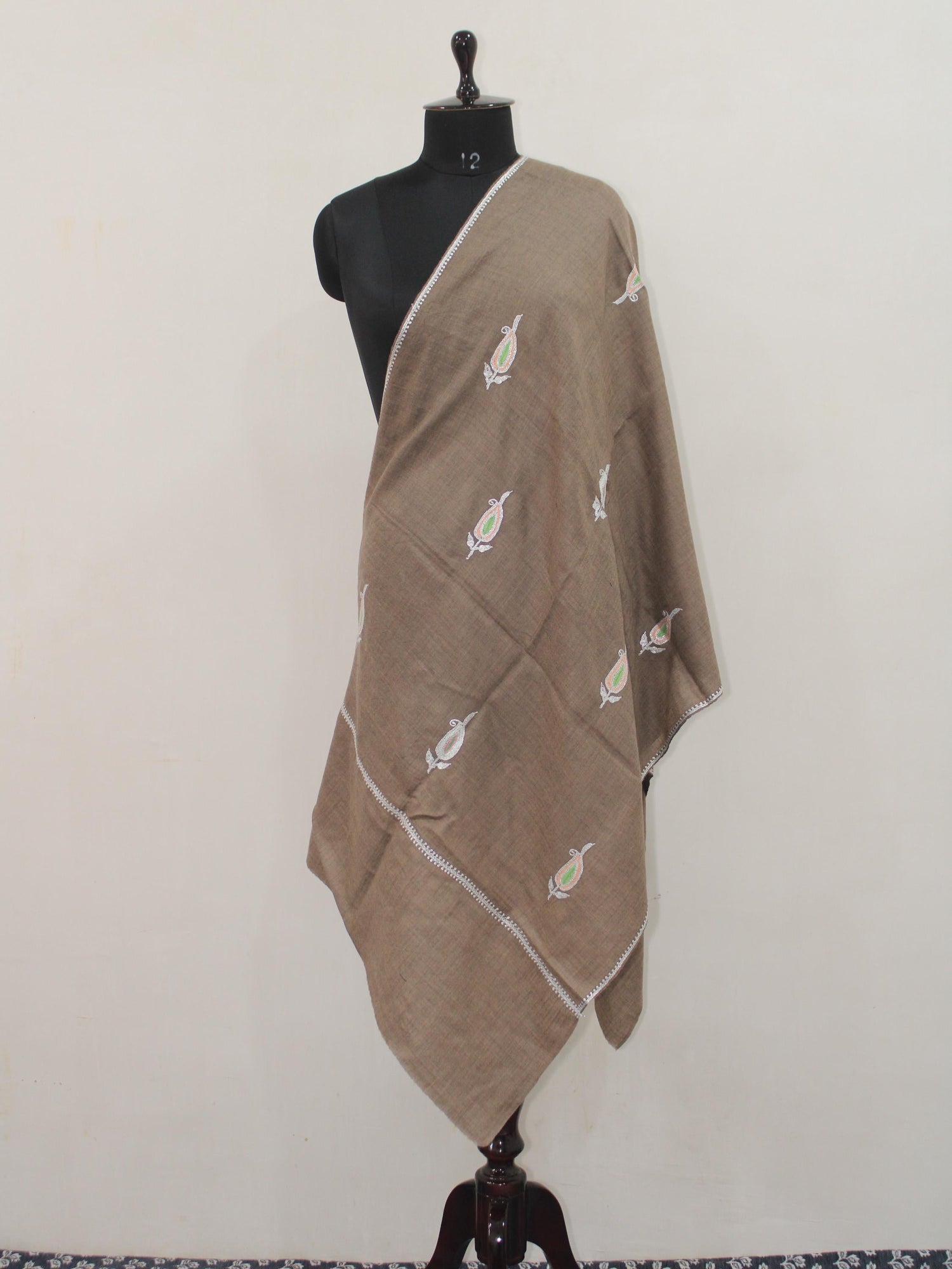 Kashmiri Hand Embroidered Tilla Stole BATIN