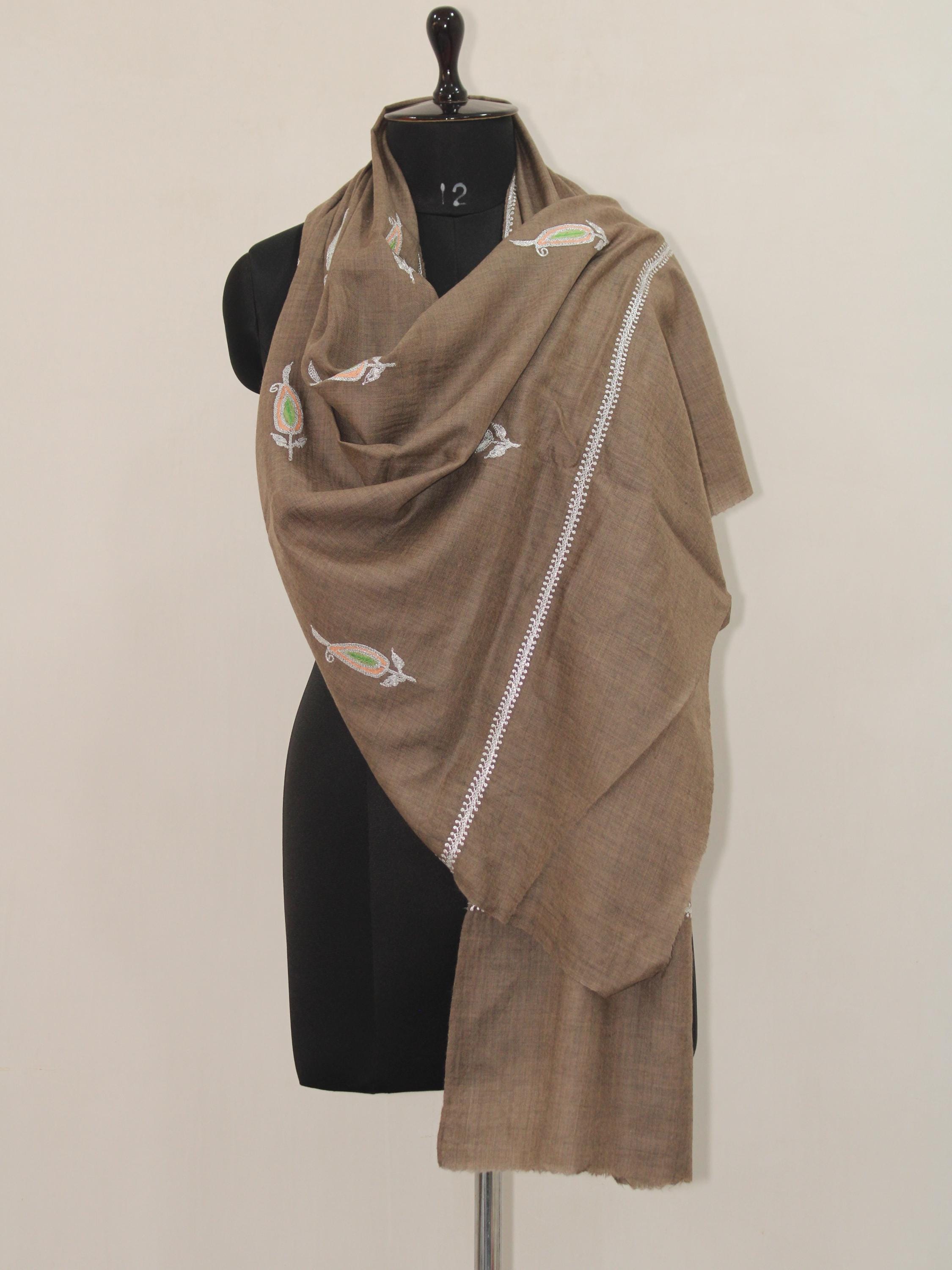 Kashmiri Hand Embroidered Tilla Stole BATIN