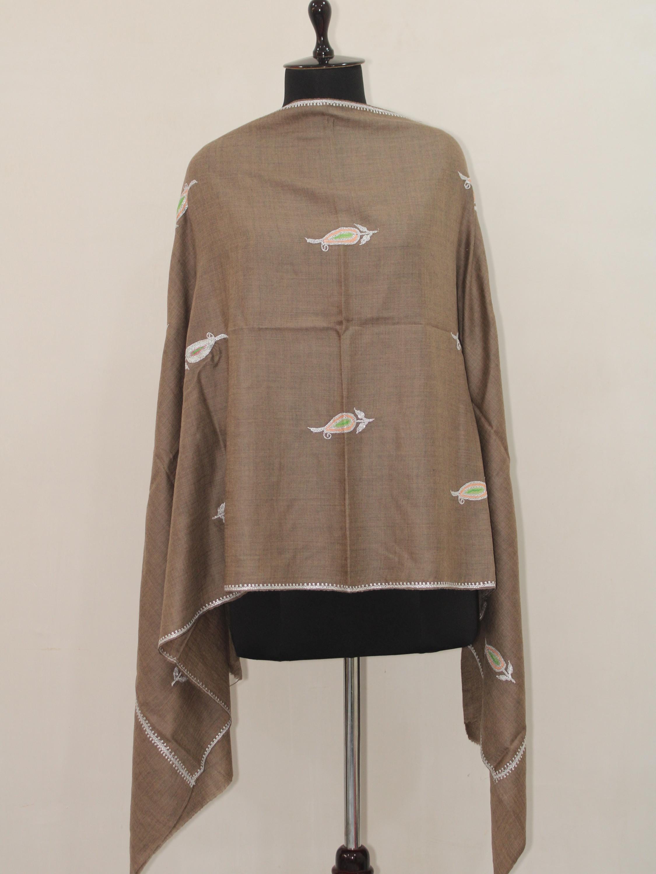 Kashmiri Hand Embroidered Tilla Stole BATIN