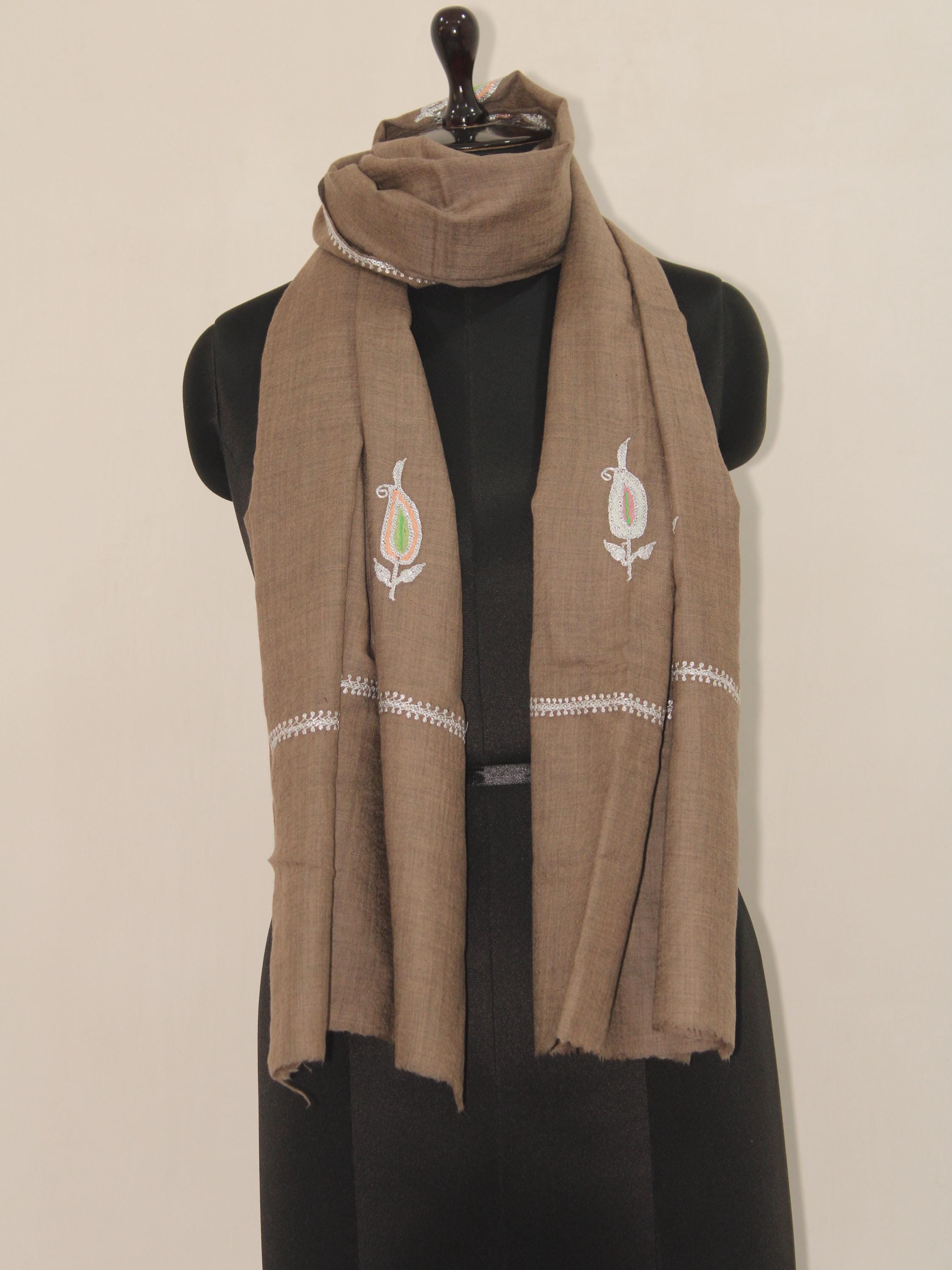 Kashmiri Hand Embroidered Tilla Stole BATIN