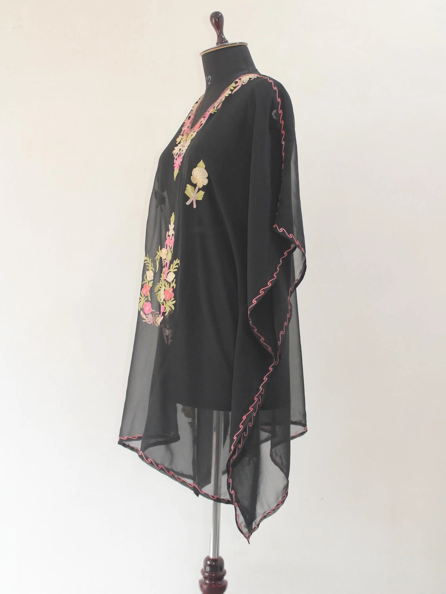 Kashmiri Aari Embroidered Short Georgette Kaftan BATIN