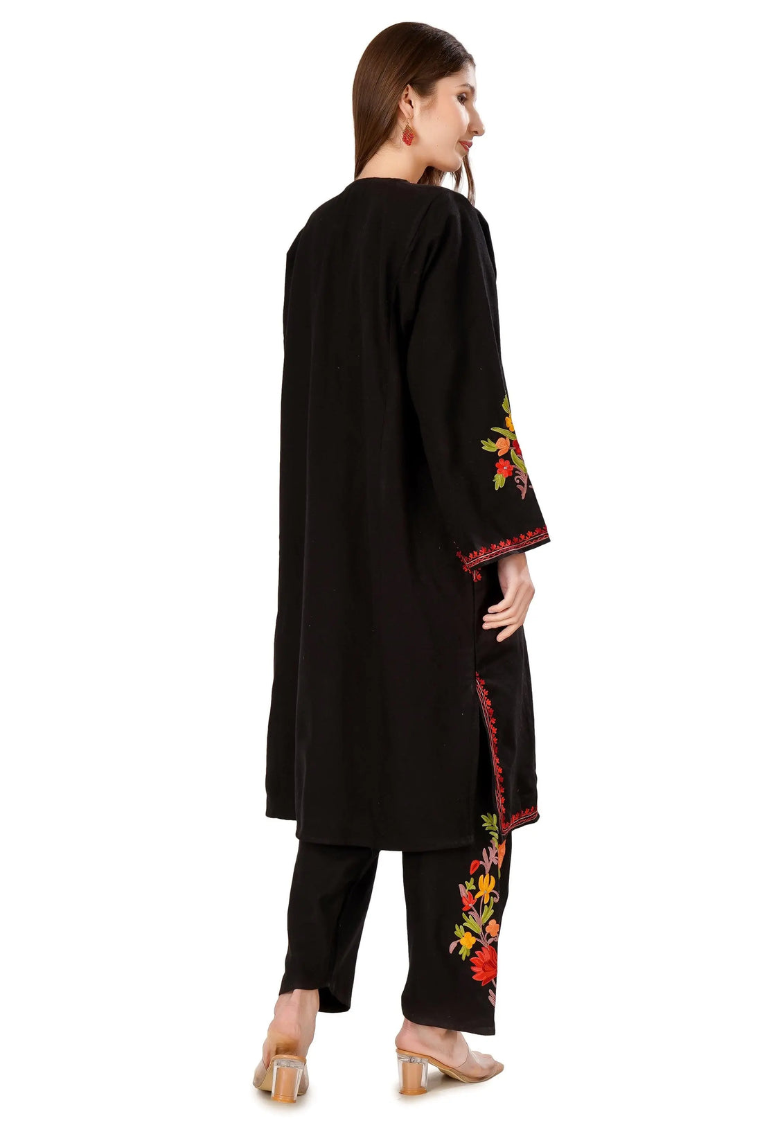 Kashmiri Aari Embroidered wool pheran with Pant BATIN